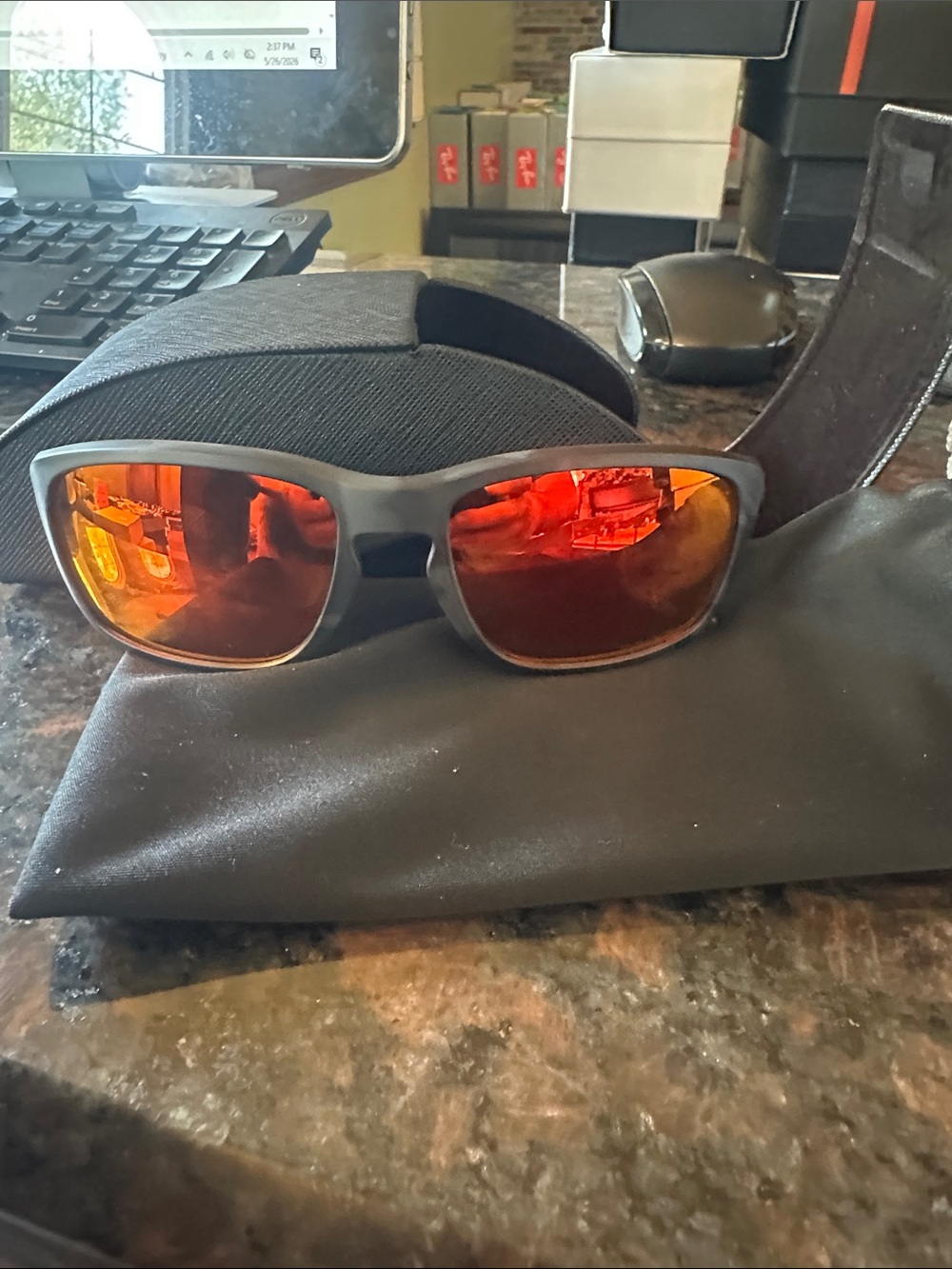 Oakley Tourniquet OO9521-0557 Sunglasses Matte Black Camo Prizm Ruby 57mm
